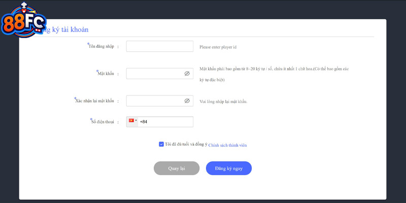 3 bước tạo tài khoản nhanh chóng cùng nền tảng